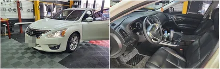 실내분위기를 은은한 조명으로 꾸미는 닛산 알티마 엠비언트라이트시공 / 고양, 일산, 김포, 파주