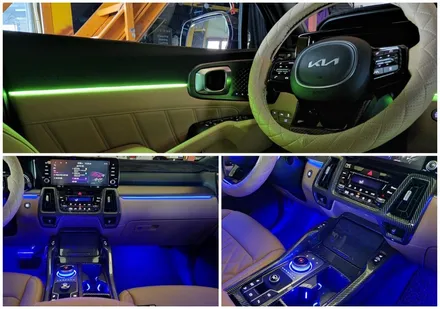 쏘렌토mq4 노블레스차량, 엠비언트무드램프 시공  순정연동으로 풀시공 / 고양, 일산, 김포, 파주