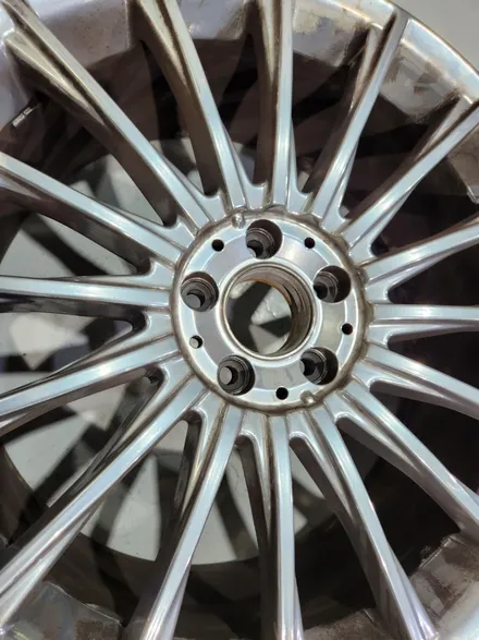 남양주휠복원 휠도색  / 벤츠 S500 ( W222 ) / 20인치 고스트크롬 / 오렌지골드 캘리퍼도색 / 고퀄리티 / 합리적인비용 / 휠수리는 휠게이트 / 남양주시 진건읍