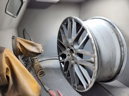남양주휠복원 휠도색  / 벤츠 A45 amg / 순정19인치 블랙유광 / 민트그린 캘리퍼도색 /  고퀄리티 / 합리적인비용 / 휠수리는 휠게이트 / 남양주시 진건읍