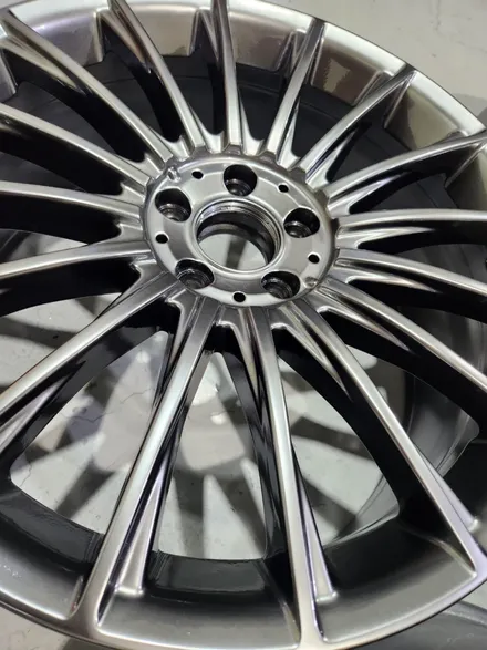 남양주휠복원 휠도색  / 벤츠 S500 ( W222 ) / 20인치 고스트크롬 / 오렌지골드 캘리퍼도색 / 고퀄리티 / 합리적인비용 / 휠수리는 휠게이트 / 남양주시 진건읍