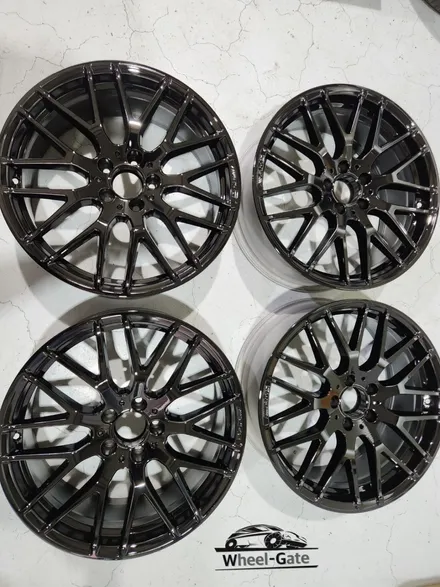남양주휠복원 휠도색  / 벤츠 A45 amg / 순정19인치 블랙유광 / 민트그린 캘리퍼도색 /  고퀄리티 / 합리적인비용 / 휠수리는 휠게이트 / 남양주시 진건읍
