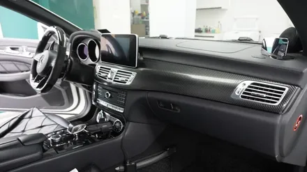 벤츠 CLS AMG 실내 카본 무광 PPF 시공  ( 용산 마포구 여의도 랩핑 PPF )  < 코션 마포점 > / 서울 마포, 서대문, 영등포, 은평