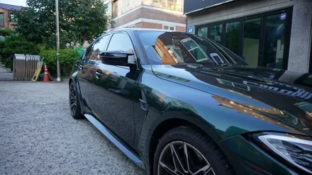 BMW M3 G80 KPMF 그린블랙 전체 랩핑, 윈드쉴드, 전면부 PPF, 실내가죽코팅   ( 용산 마포구 여의도 랩핑 PPF ) < 코션 마포점 > / 서울 마포, 서대문, 영등포, 은평