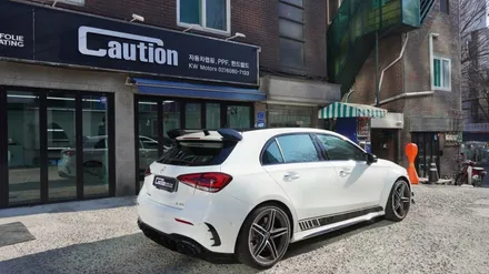 벤츠 A45 AMG PPF, 사이드데칼, 루프스킨, 크롬딜리트 / 서울 마포, 서대문, 영등포, 은평