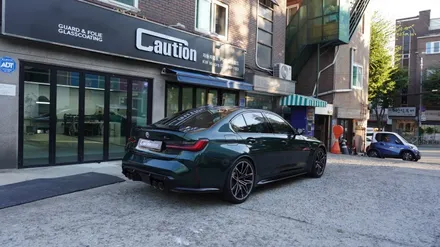 BMW M3 G80 KPMF 그린블랙 전체 랩핑, 윈드쉴드, 전면부 PPF, 실내가죽코팅   ( 용산 마포구 여의도 랩핑 PPF ) < 코션 마포점 > / 서울 마포, 서대문, 영등포, 은평