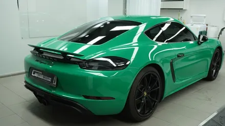 포르쉐 718 카이맨 3m Kelly Green 전체 랩핑  ( 용산 마포구 여의도 랩핑 PPF ) < 코션 마포점 > / 서울 마포, 서대문, 영등포, 은평