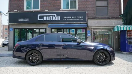벤츠 E63 AMG 휠, 전체 크롬 딜리트 KPMF 탑폴리에 블랙 / 서울 마포, 서대문, 영등포, 은평