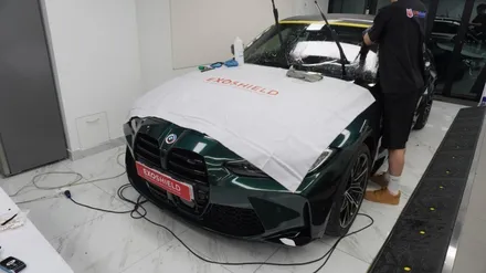 BMW M3 G80 KPMF 그린블랙 전체 랩핑, 윈드쉴드, 전면부 PPF, 실내가죽코팅   ( 용산 마포구 여의도 랩핑 PPF ) < 코션 마포점 > / 서울 마포, 서대문, 영등포, 은평