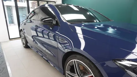 벤츠 CLA 45S AMG KPMF 탑폴리에 다크 블루 전체 랩핑 ( 용산 마포구 여의도 랩핑 PPF ) < 코션 마포점 > / 서울 마포, 서대문, 영등포, 은평