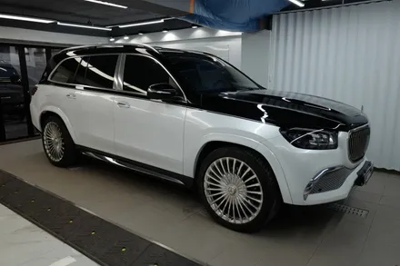 벤츠 GLS 600 마이바흐 펄화이트 듀오톤(투톤) 블랙&화이트 랩핑 시공 ( 마포구 PPF , 마포구 랩핑 ) < 코션 마포점 > / 마포구 신수동