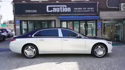 벤츠 S580 마이바흐 화이트펄 듀오톤(투톤), 전체 PPF  ( 마포구 PPF , 마포구 랩핑 ) < 코션 마포점 > / 서울 마포, 서대문, 영등포, 은평