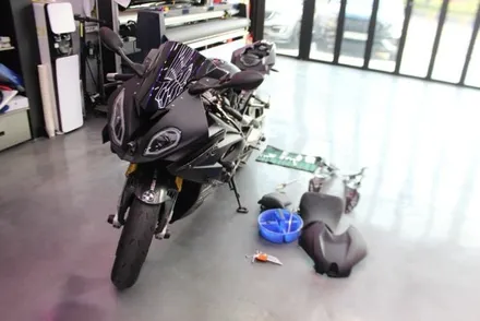 창원 랩핑 BMW S1000RR 전체 랩핑 Matcha Green [PET] 시공 케이랩하우스 / 창원시 진해구