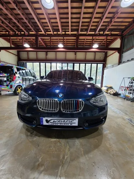 [케이랩스_진해랩핑+창원랩핑+전체랩핑+부분랩핑+광고랩핑] BMW 118D DE 화이트(죽이기) 창원랩핑샵 / 창원시 진해구