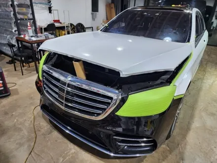 창원랩핑 - 벤츠 S Class 350d 전체 랩핑, 크롬 딜리트, 생활 보호 PPF 시공 [진해랩핑, 마산랩핑, 경남랩핑, 루프스킨, 전체랩핑,부분랩핑, 광고랩핑] - 창원랩핑샵 / 창원시 진해구