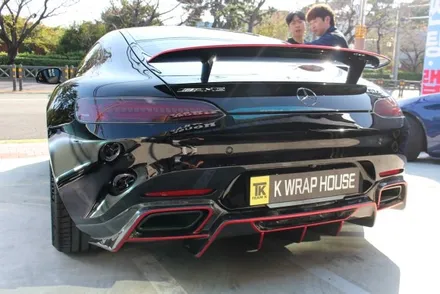 창원랩핑 - 벤츠 AMG GTS 40 케릭터 라인 레드라인 시공도? 케이랩하우스!![진해랩핑, 마산랩핑, 경남랩핑, 루프스킨, 전체랩핑,부분랩핑, 광고랩핑]-창원랩핑샵 / 창원시 진해구