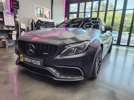 [공지] 창원 랩핑 벤츠 C63 AMG 전체 랩핑｜PET 사틴 블랙 시공｜케이랩하우스 / 창원시 진해구