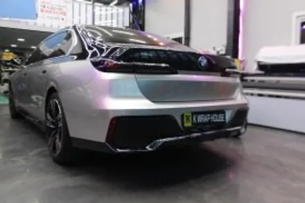 창원랩핑 - BMW 750e 뒷범퍼 부분 랩핑도? 케이랩하우스!! [진해랩핑, 마산랩핑, 경남랩핑, 루프스킨, 전체랩핑,부분랩핑, 광고랩핑]-창원랩핑샵 / 창원시 진해구