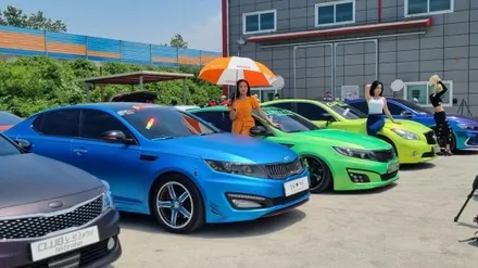 [케이랩스_진해랩핑+창원랩핑+전체랩핑+부분랩핑+광고랩핑]K5 홀로그램 크롬 블루 전체 랩핑 창원랩핑샵 / 창원시 진해구