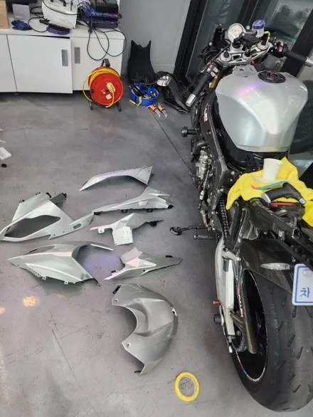 창원 랩핑 BMW S1000RR 전체 랩핑 Matcha Green [PET] 시공 케이랩하우스 / 창원시 진해구