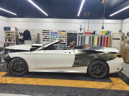 벤츠 S63amg 카브리올레 블랙 크롬 전체랩핑 용인 본점 / 동탄