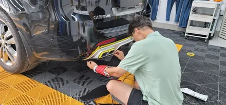 용인부분랩핑 카니발크롬가리기 앞뒤 디퓨저 깔끔하게 / 동탄