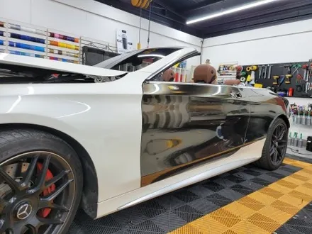 벤츠 S63amg 카브리올레 블랙 크롬 전체랩핑 용인 본점 / 동탄