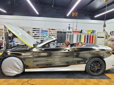 벤츠 S63amg 카브리올레 블랙 크롬 전체랩핑 용인 본점 / 동탄
