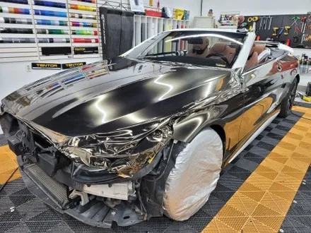 벤츠 S63amg 카브리올레 블랙 크롬 전체랩핑 용인 본점 / 동탄