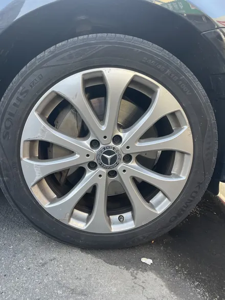 벤츠 E클래스 18인치 순정휠 AMG 19인치 크롬스파터링휠로 인치업 금호 솔루스 TA51 245/40 R19 / 광주 북구 유동