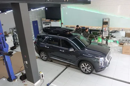 펠리세이드 툴레 가로바 루프박스 장착 알파인450L 윙스텝 전동 사이드발판 장착 진주1호 / 진주시 상대동