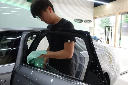 아우디A6 스미스클럽 열차단썬팅 전면T2 측후면T1 신차썬팅 / 진주시 상대동