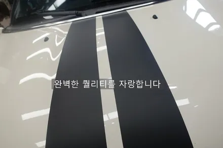 BMW 미니쿠페 바이퍼라인 데칼 제거후 재시공 3M1080 / 진주시 상대동