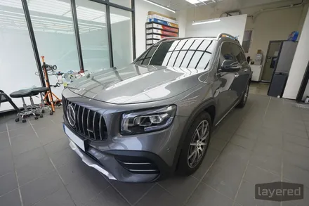 벤츠 GLB 35 AMG 측면유리 비내림현상 펠트지 시공 후 루마 버텍스 700 썬팅 재시공완료! / 성남, 판교, 용인