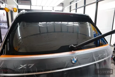 BMW X7 40i 스카이 스크래퍼 그레이 2023 페이스리프트 솔라가드 노블레스K+ 썬팅과 크롬죽이기 / 경기 성남 수정