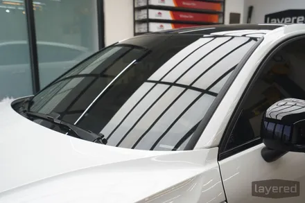 볼보 C40 리차지 크리스탈 화이트 판교 루마 버텍스 900 틴팅 썬팅 시공사례 / 경기 성남 수정