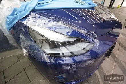 테슬라 모델Y RWD 딥블루 메탈릭 썬팅은 루마 버텍스900 밝은농도썬팅 시공했습니다. / 성남, 판교, 용인