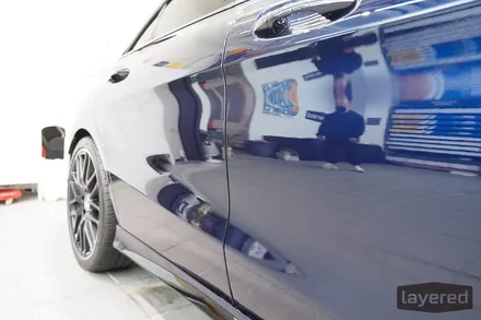 벤츠 CLA45 AMG 카반사이트 블루 광택 유리막 시공 사례 -워시팩토리사 그래핀 프로 / 경기 성남 수정