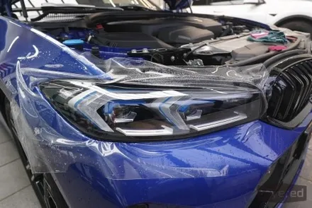 BMW 320i MSP 포르티망블루 / 베이지 판교 루마 버텍스 1100 + 900 조합으로 썬팅 PPF 가죽코팅 유리막코팅까지 신차패키지 시공완료 / 성남, 판교, 용인