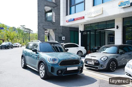 미니 컨트리맨 세이지그린 썬팅 재시공사례 / 경기 성남 수정
