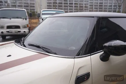 미니쿠퍼S 3도어 스미스클럽 T1 제거 후 루마 버텍스900 밝은썬팅 재시공했어요! / 성남, 판교, 용인