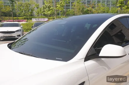 테슬라 모델3 하이랜드 판교 성남 아마테라스 HN 썬팅 시공사례 / 성남, 판교, 용인