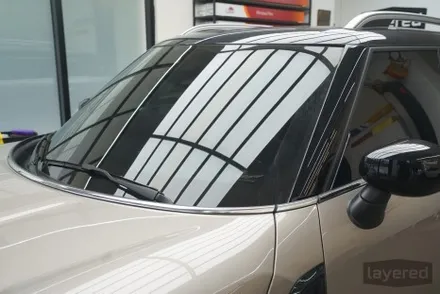 미니쿠퍼 컨트리맨 루프탑그레이 전면썬팅 재시공완료 루마 버텍스 매버릭 반사썬팅 / 성남, 판교, 용인