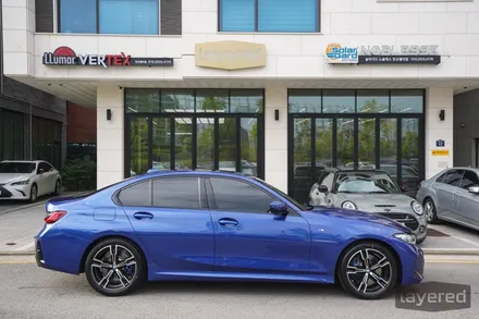 BMW 320i MSP 포르티망블루 / 베이지 판교 루마 버텍스 1100 + 900 조합으로 썬팅 PPF 가죽코팅 유리막코팅까지 신차패키지 시공완료 / 성남, 판교, 용인