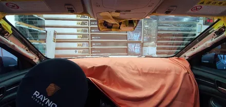 레이노s9 전면썬팅 말리부 열차단필름 재시공[레이노옥천점] / 강원 강릉