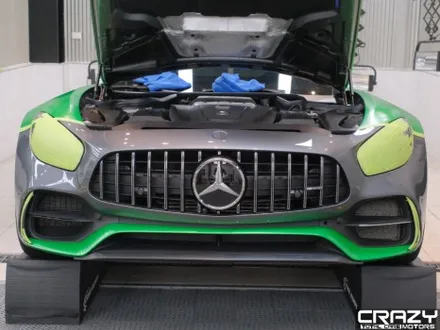 AMG GT, 오토벨벳 고광택 반 무광 그린헬 컬러 전체랩핑 / 대구 수성구 중동