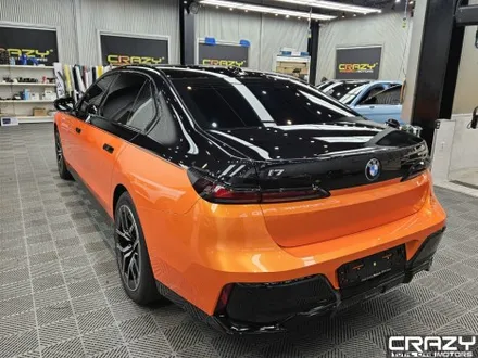 BMW i7 오토벨벳(AV) 파이어 오렌지 하단 듀오톤, 크레이지핏 전체, 실내 PPF 시공 후기 | 대구 크레이지모터스 / 대구 수성구 중동