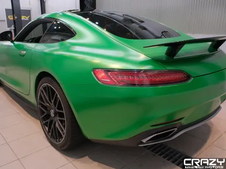 AMG GT, 오토벨벳 고광택 반 무광 그린헬 컬러 전체랩핑 / 대구 수성구 중동