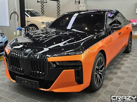 BMW i7 오토벨벳(AV) 파이어 오렌지 하단 듀오톤, 크레이지핏 전체, 실내 PPF 시공 후기 | 대구 크레이지모터스 / 대구 수성구 중동