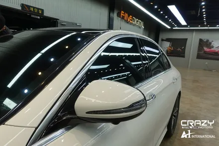 대구 벤츠E53AMG 크롬랩핑&웰컴라이트시공 / 대구 수성구 중동